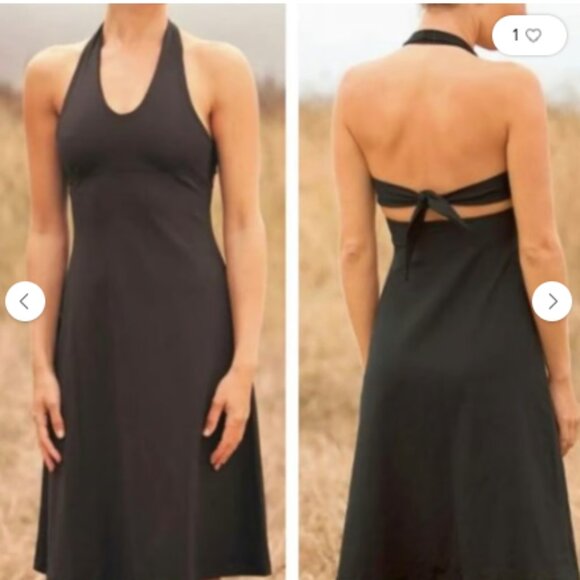 Patagonia Dresses & Skirts - Patagonia Black Morning Glory Midi Halter Dress Size M